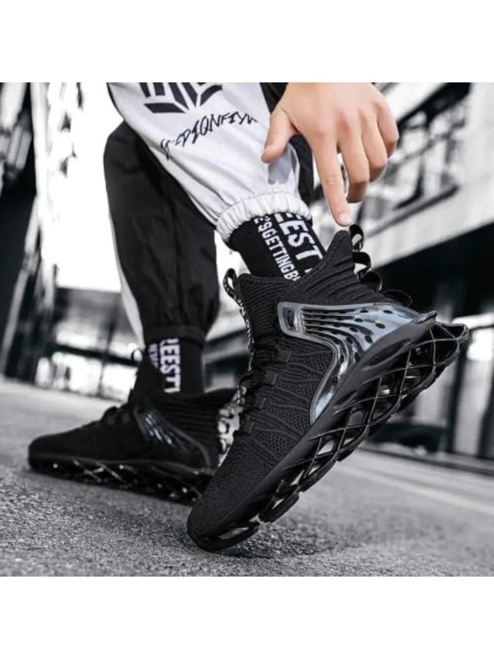 Men's Non-Slip Athletic Running Shoes | Blade Type Sneakers for Tennis & Walking